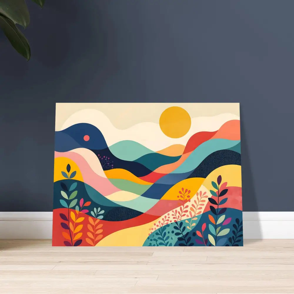 Colorful abstract landscape painting on the Fine Art Poster PixiOnyx Dreamscape