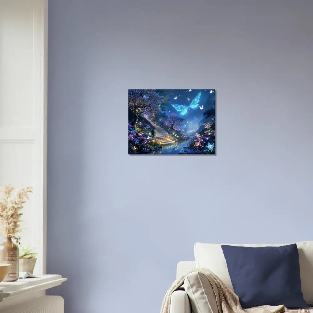 Fantasy butterfly artwork on Fine Art Poster Biolumina The Valley Beyond PixiOnyx