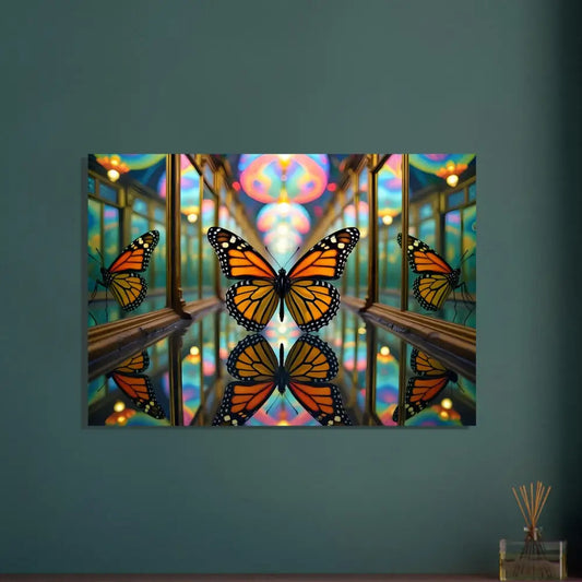 Butterfly mirror art featured in Fine Art Poster Butterfly Reflections by PixiOnyx