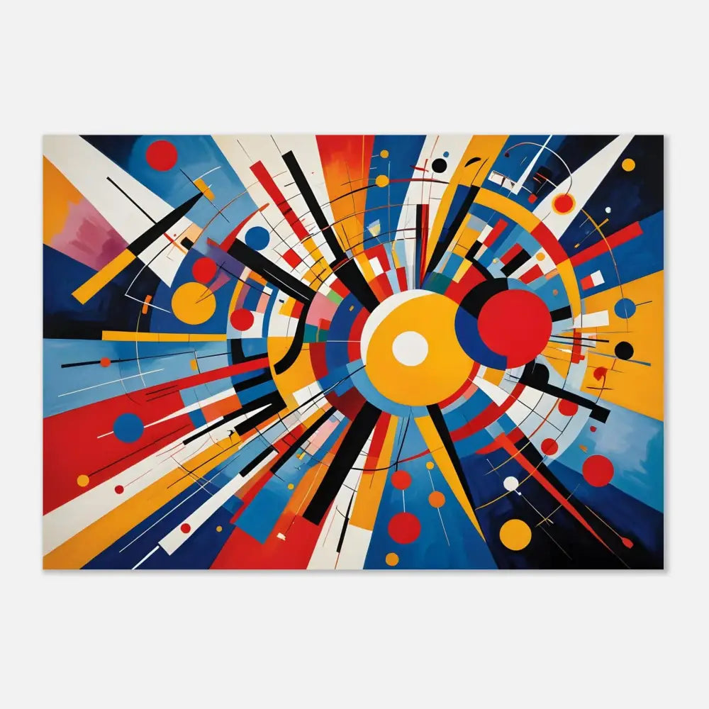 Abstract geometric painting on a Celestial Motion PixiOnyx Fine Art Poster