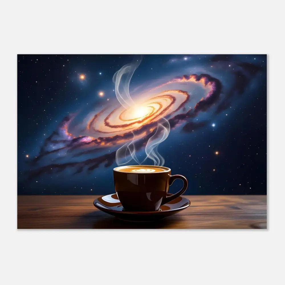 Steaming coffee cup from Fine Art Poster Cosmic Brew PixiOnyx Celestial Collection