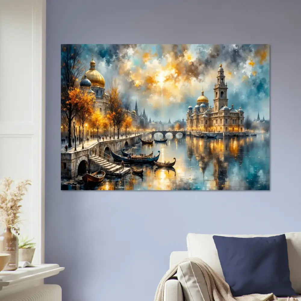 Surreal riverside vista on museum-quality matte paper in PixiOnyx Dreamscape Display