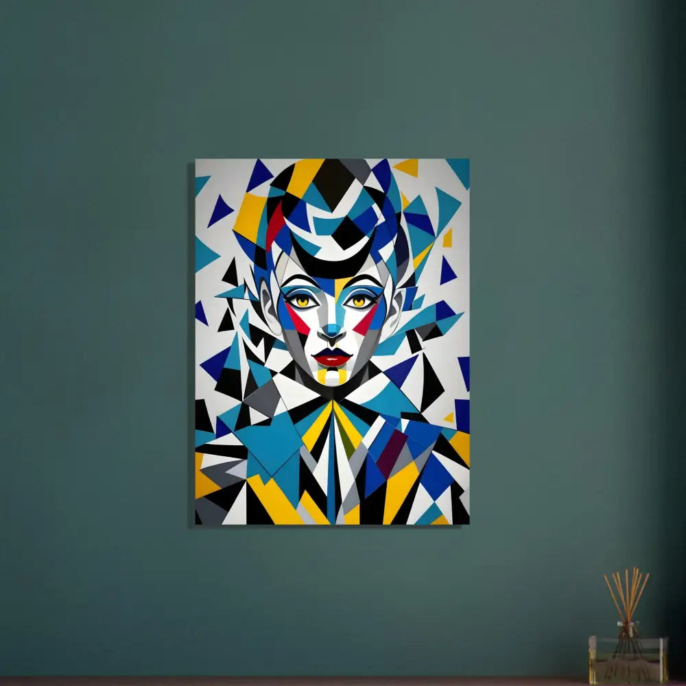 Abstract geometric portrait artwork from PixiOnyx Modern Collection Fine Art Poster