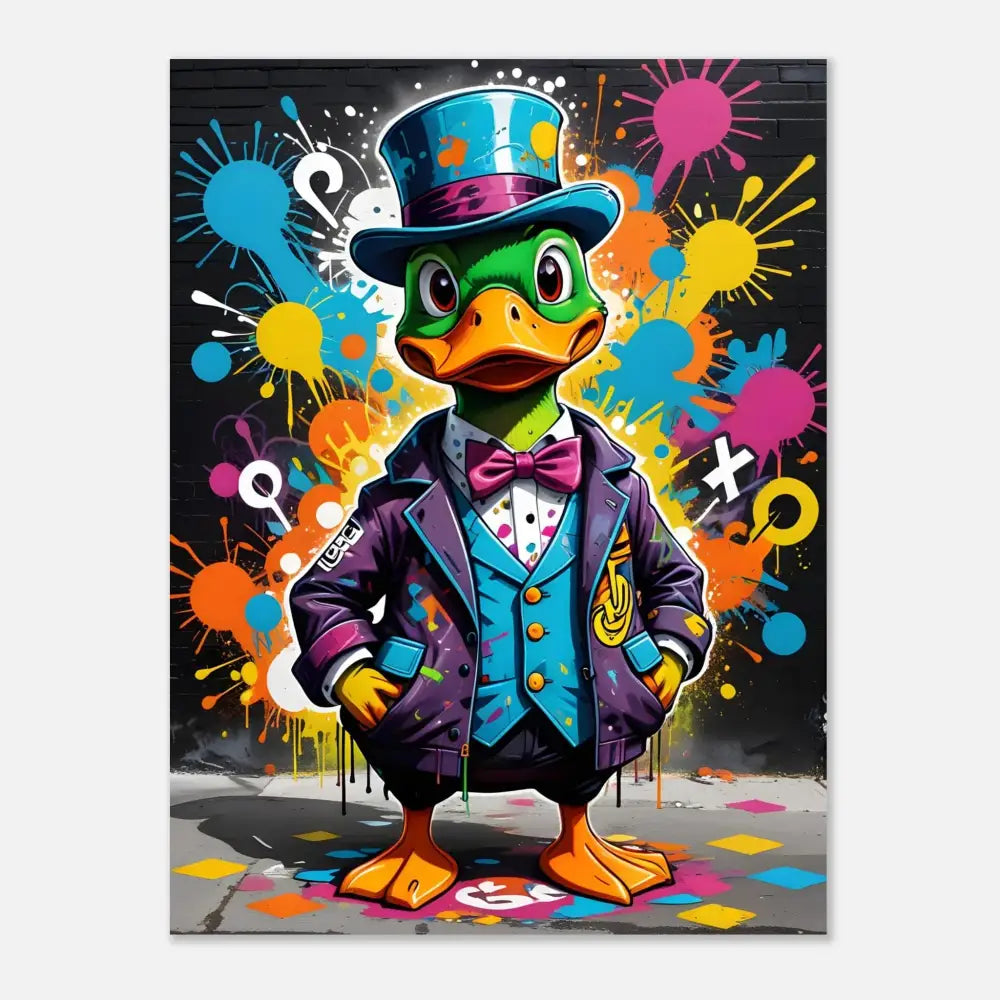 Dapper cartoon Duck character from PixiOnyx Urban Dreamscape poster