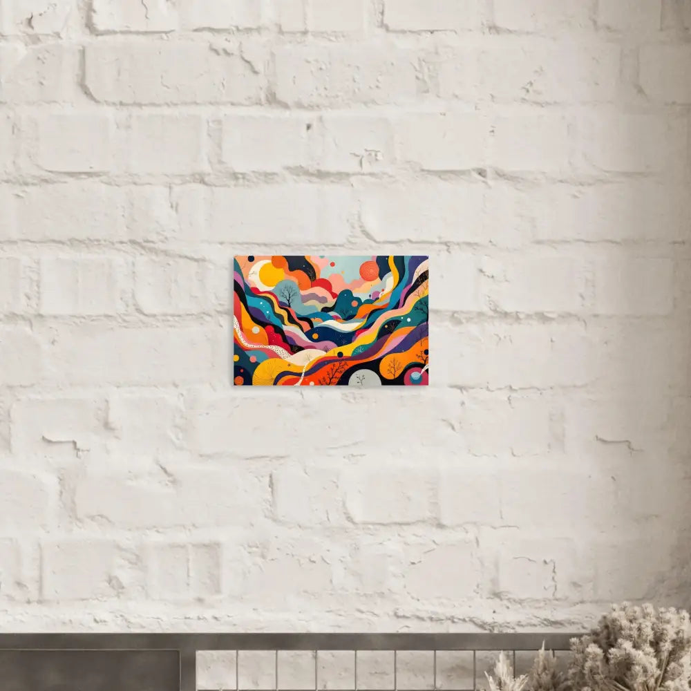 Colorful abstract landscape painting for Fine Art Poster Psychedelic Landscape Flowstate