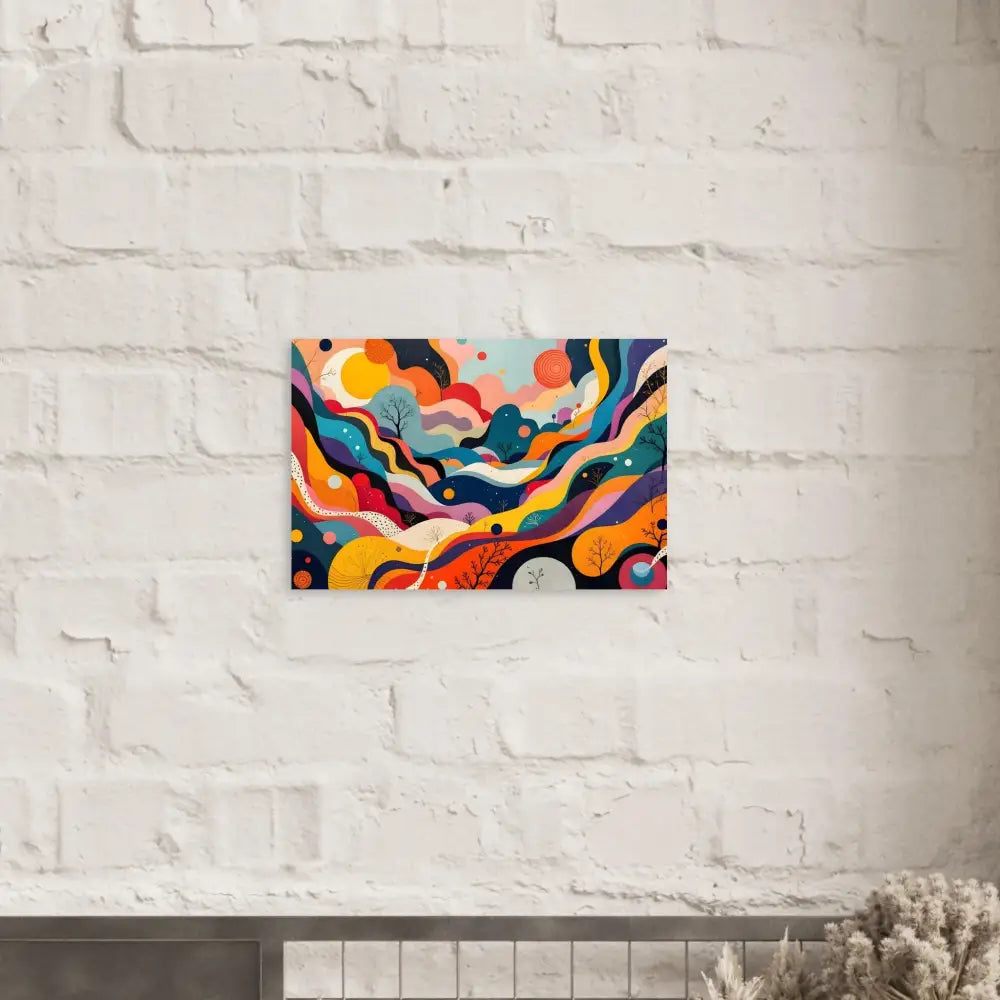 Colorful abstract landscape art on Fine Art Poster Psychedelic Landscape Flowstate