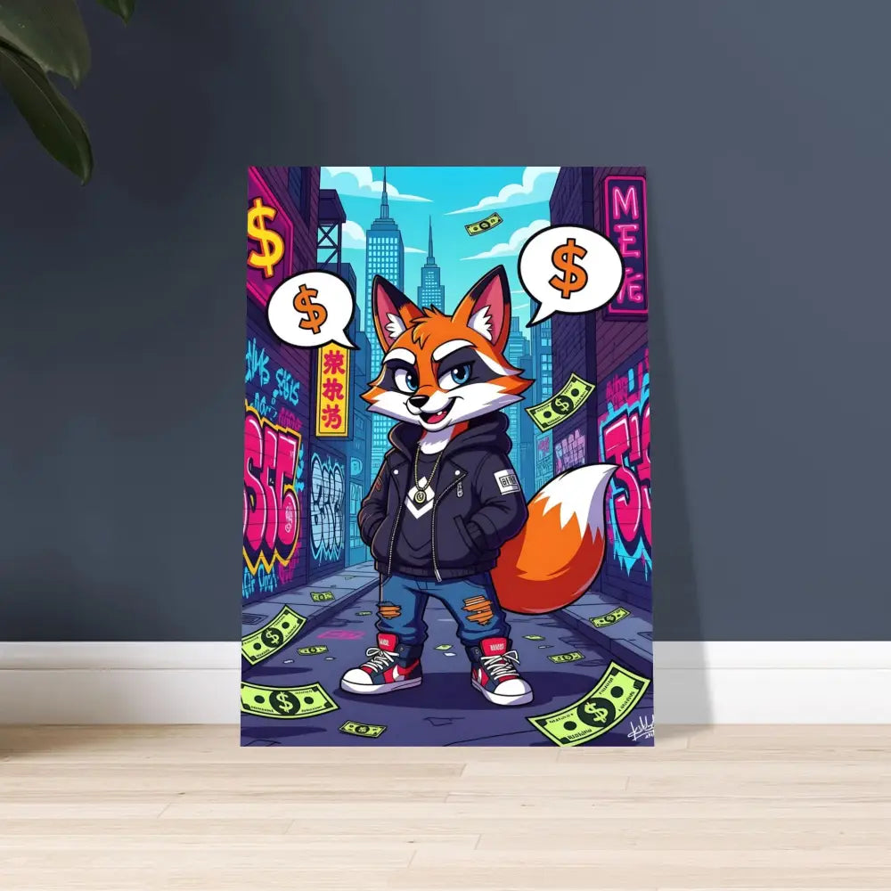 Cartoon Fox Poster from PixiOnyx Urban Edge Fine Art Collection