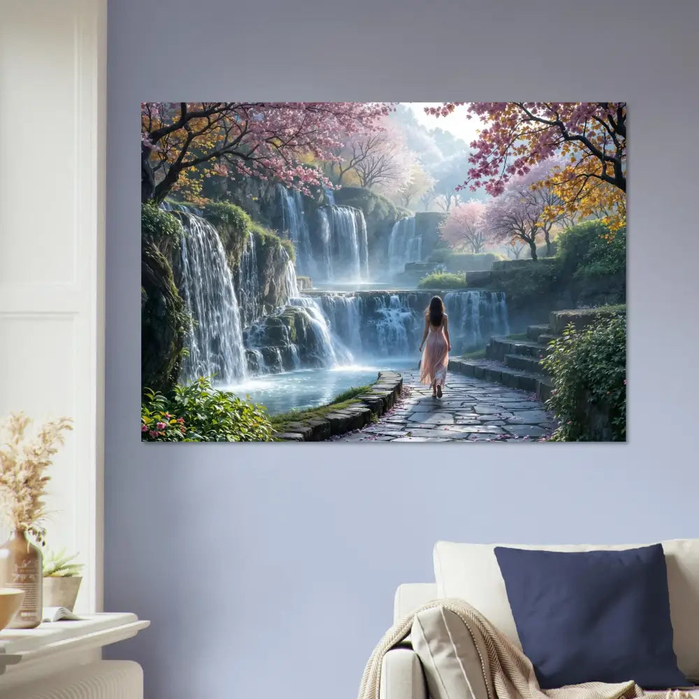 Waterfall landscape wall art in the PixiOnyx Dreamscape Fine Art Poster collection