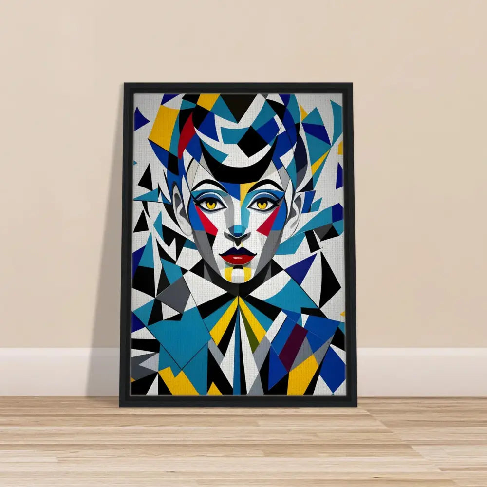 Framed geometric portrait from PixiOnyx Dreamscape Canvas collection