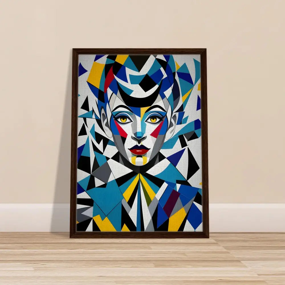 Framed geometric portrait on PixiOnyx Dreamscape Canvas Display