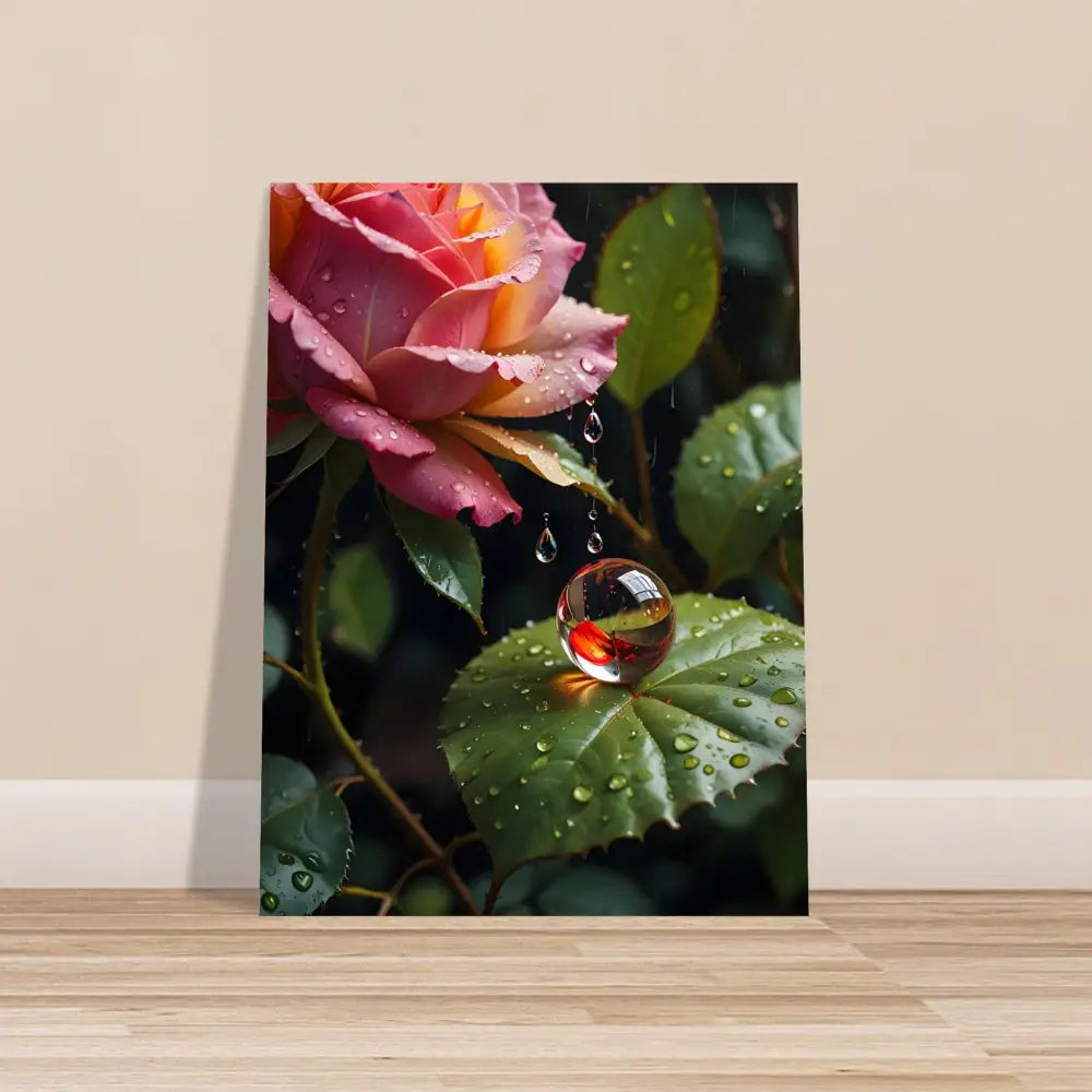 Framed Rose and Marble Artwork from PixiOnyx Botanical Daydream product collection