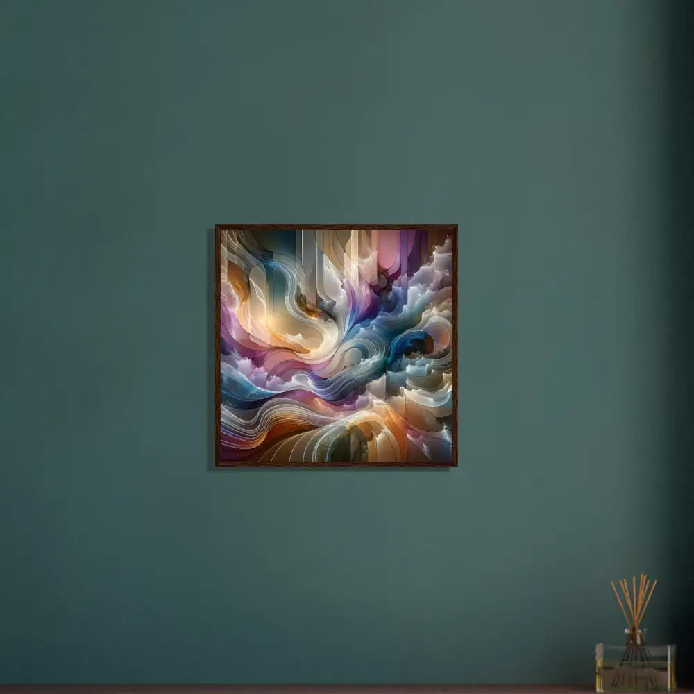 Abstract colorful framed artwork for Celestial Layer Flux PixiOnyx Decor