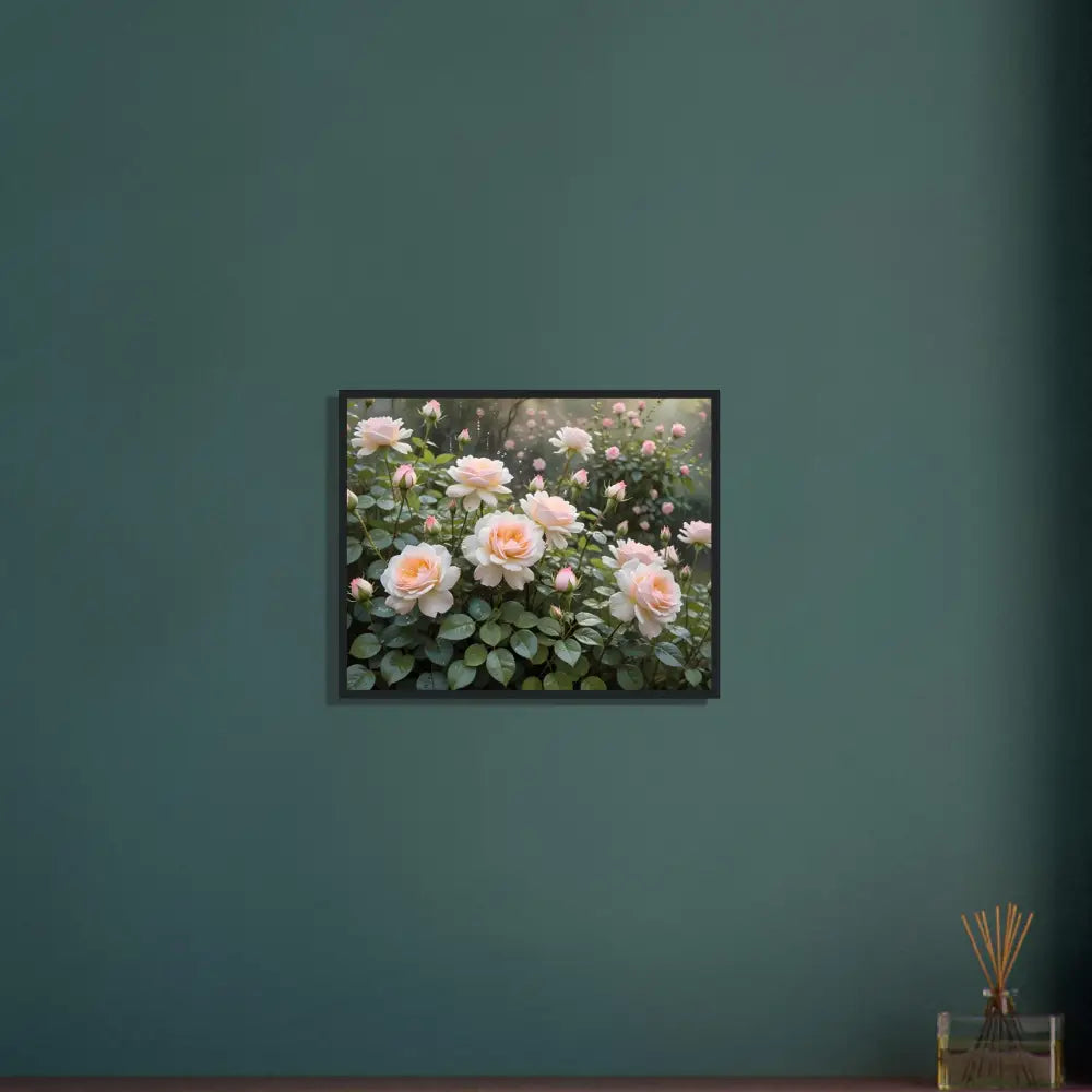 Framed Rose Garden Artwork from PixiOnyx Botanical Dreamscape Poster Collection