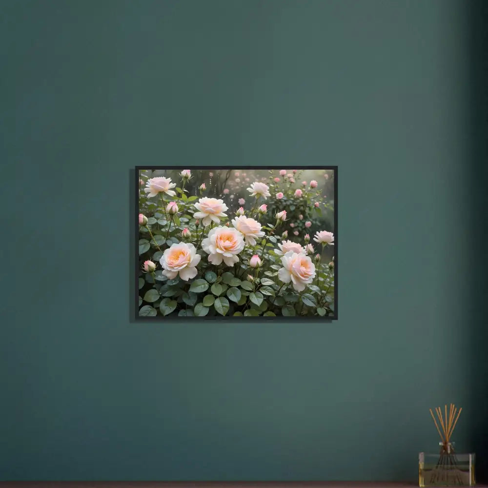 Framed Rose Garden Print from PixiOnyx Botanical Dreamscape collection