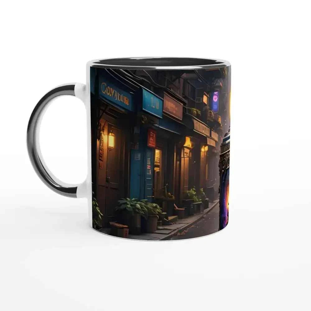 Galactic Flame – 11oz Ceramic Mug (Black & Navy) | PixiOnyx Exclusive