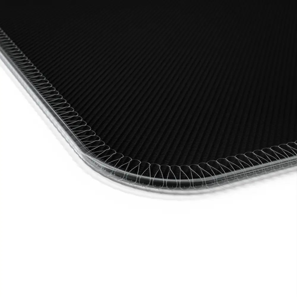 Black textured fabric mouse pad with white overlock stitching for Celestial Tide PixiOnyx