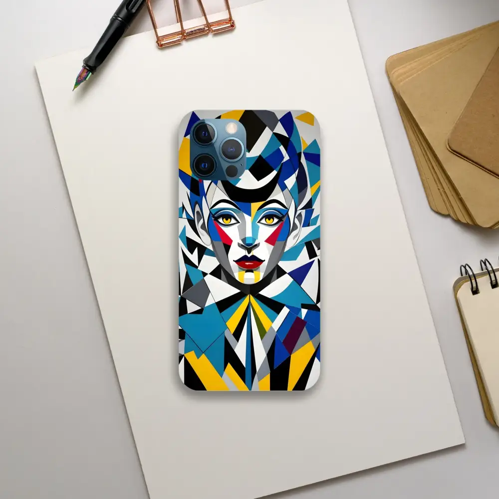 Colorful geometric woman phone case for iPhone Slim Case Fragmented Muse PixiOnyx