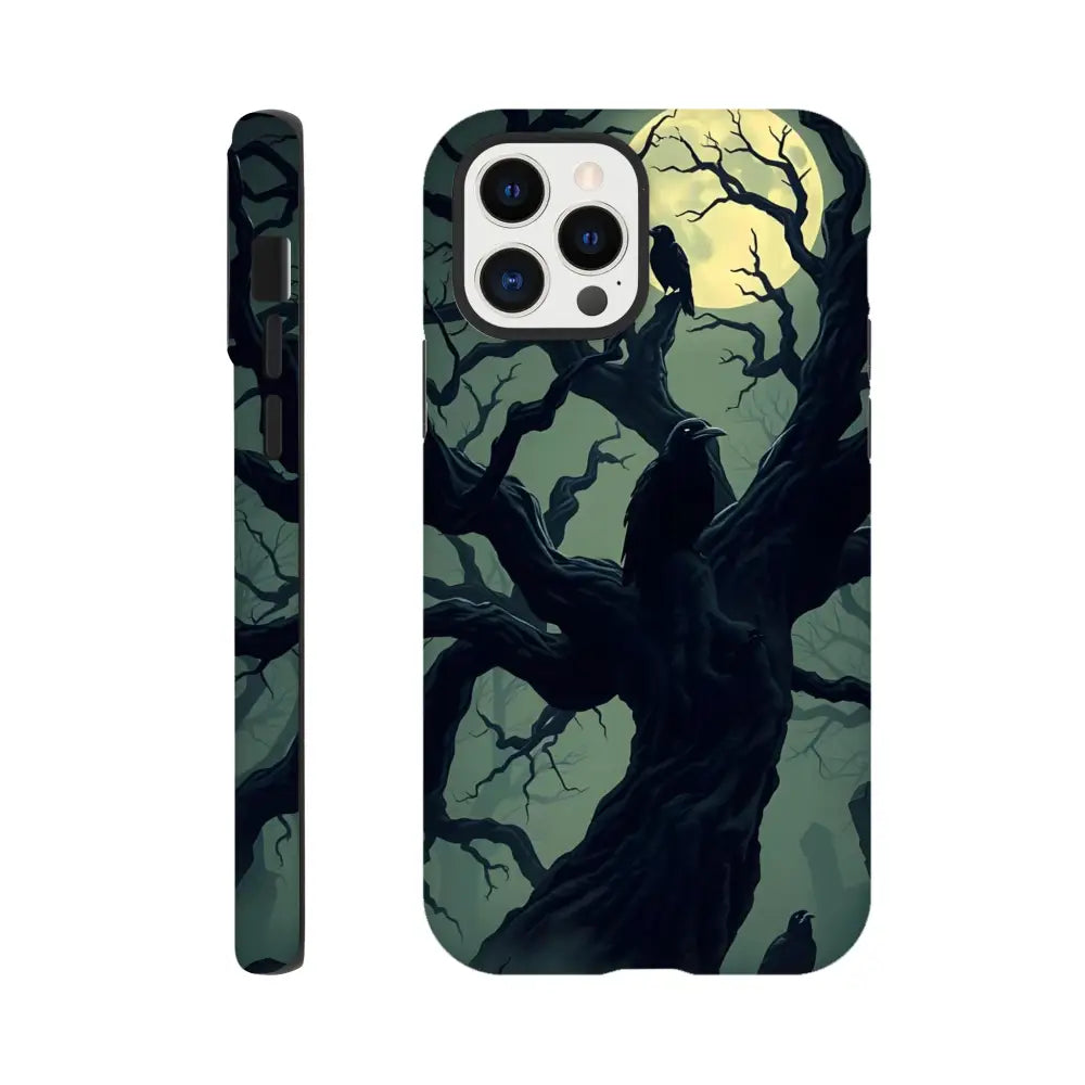 IPhone Tough Case with Spooky Tree Design from PixiOnyx Gothic Guard Edition