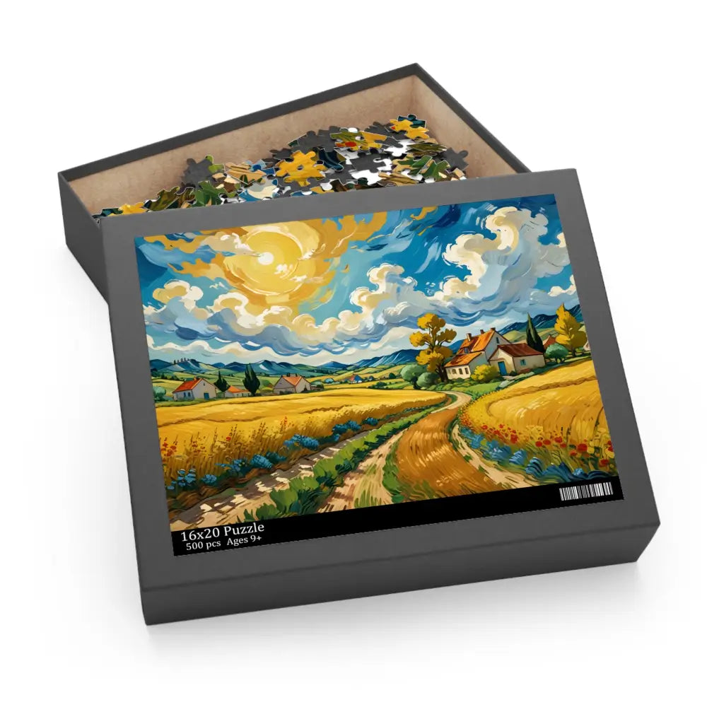 Landscape puzzle in a box from PixiOnyx Golden Fields Reverie series