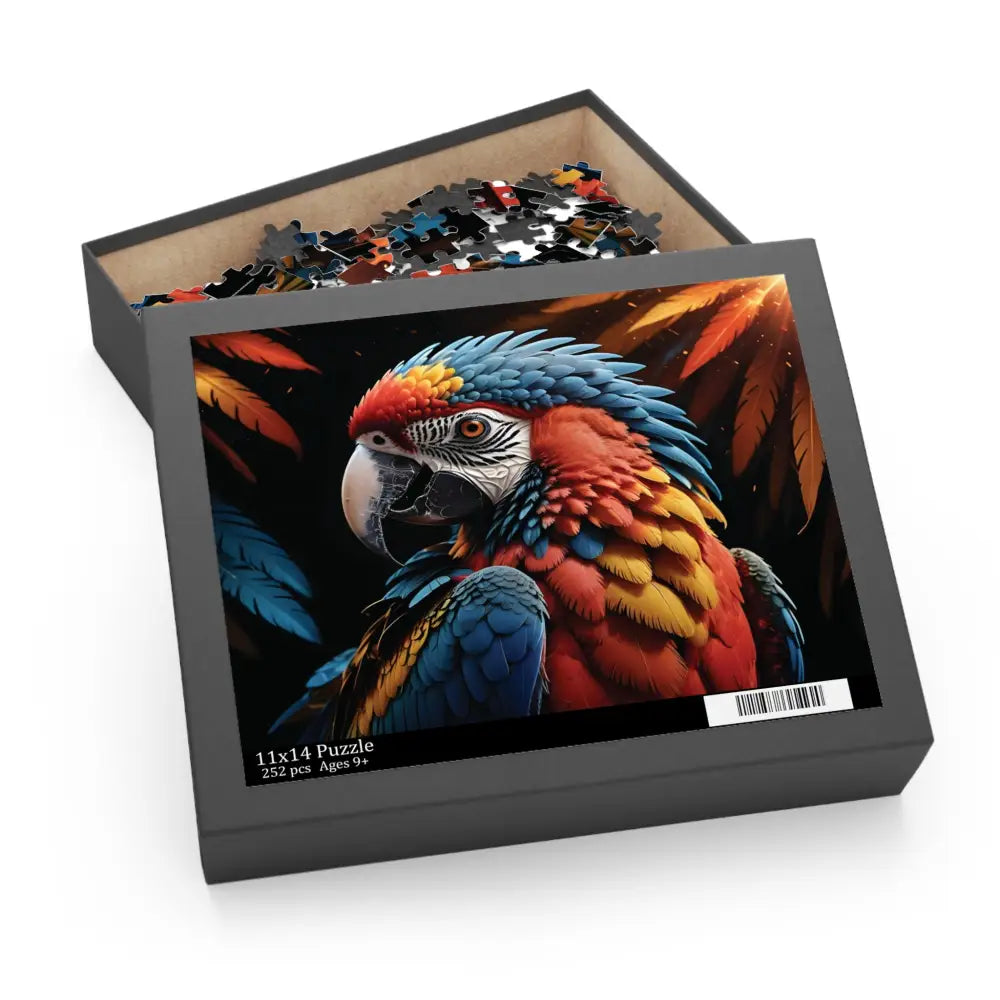 Colorful Parrot puzzle in a box from PixiOnyx Macaw Ascension Tropical Dreamcore collection