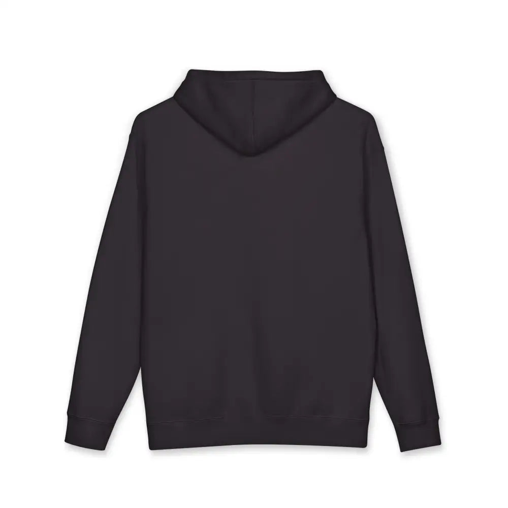 Black keep going unisex hoodie with long sleeves ribbed cuffs tear-away label and machine wash care instructions
