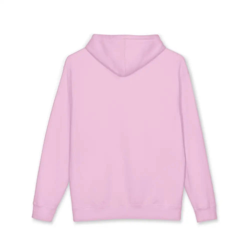 Keep going unisex hoodie soft pink smooth fabric tear-away label and easy care instructions for machine wash