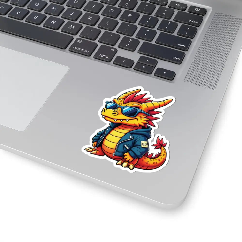 Cartoon dragon sticker with sunglasses and jacket from PixiOnyx Funkcore Groove Dragon collection