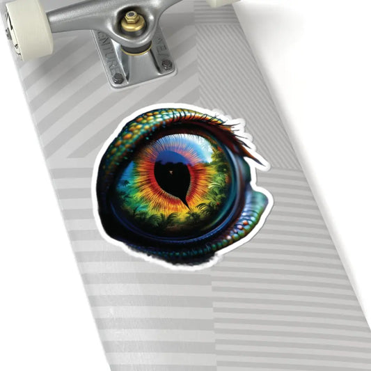 Colorful reptile eye kiss-cut sticker from PixiOnyx Chromatic Gaze Series