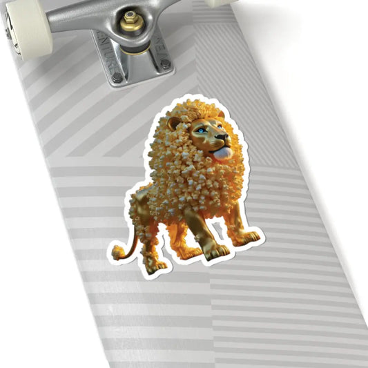 Lion sticker with popcorn mane from PixiOnyx SnackBeasts Series