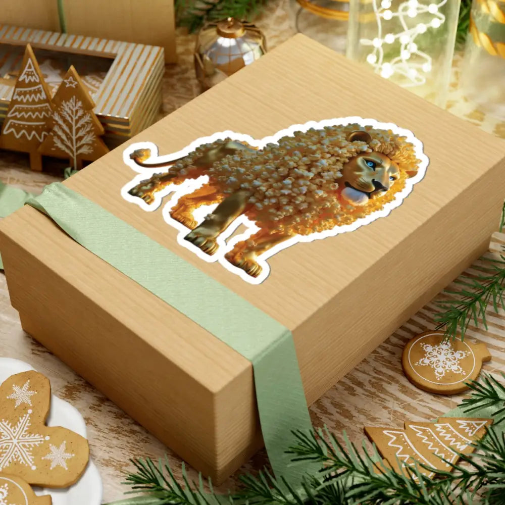 Lion sticker from PixiOnyx SnackBeasts Series Kiss-Cut Sticker Popcorn Lion