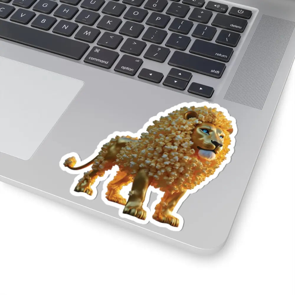Golden lion sticker from PixiOnyx SnackBeasts Series Kiss-Cut Sticker Popcorn Lion