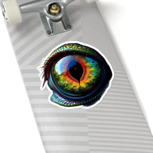 Colorful reptile eye sticker from PixiOnyx CreatureVision Series for vibrant decor