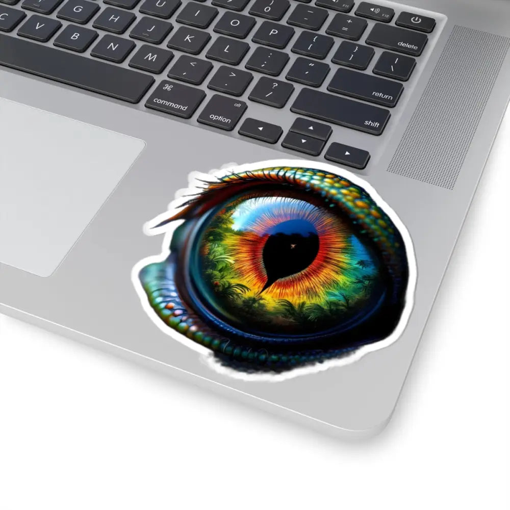 Colorful reptile eye sticker from PixiOnyx CreatureVision Series for vibrant customization