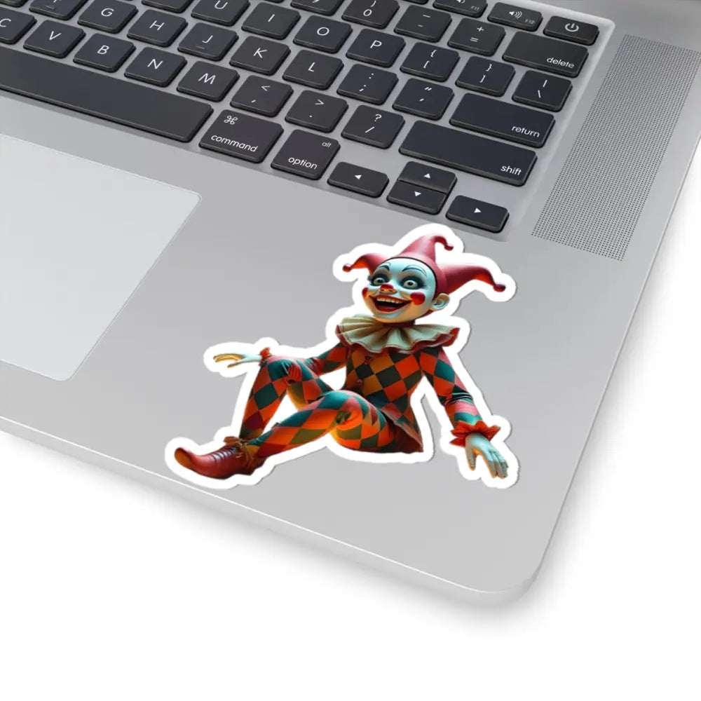 Harlequin sticker from Kiss-Cut Sticker Whimsical Clown PixiOnyx Absurdist Circus Series