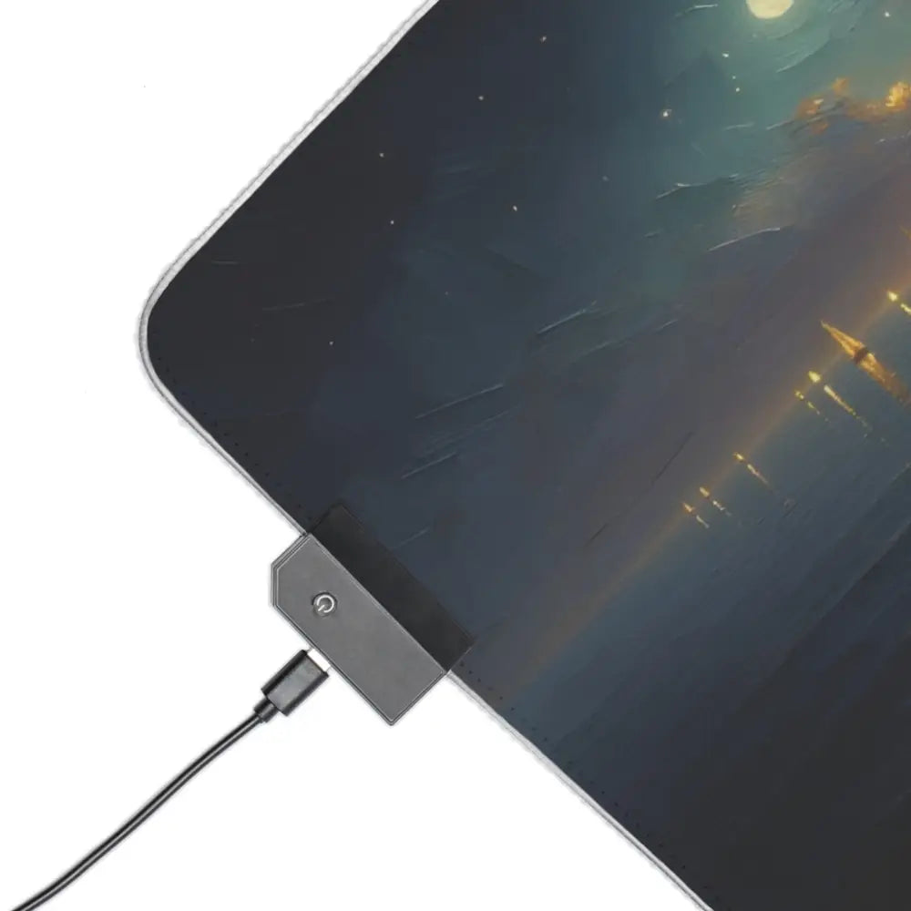 Illuminated LED Gaming Mouse Pad with USB connection from PixiOnyx Beacon of the Quiet Tide
