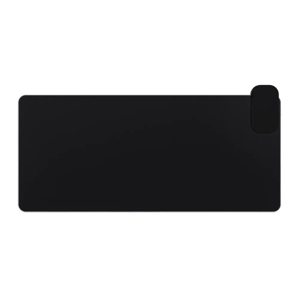 Black desk mat with wrist rest for LED Gaming Mouse Pad Psychedelic Skull Glow from PixiOnyx
