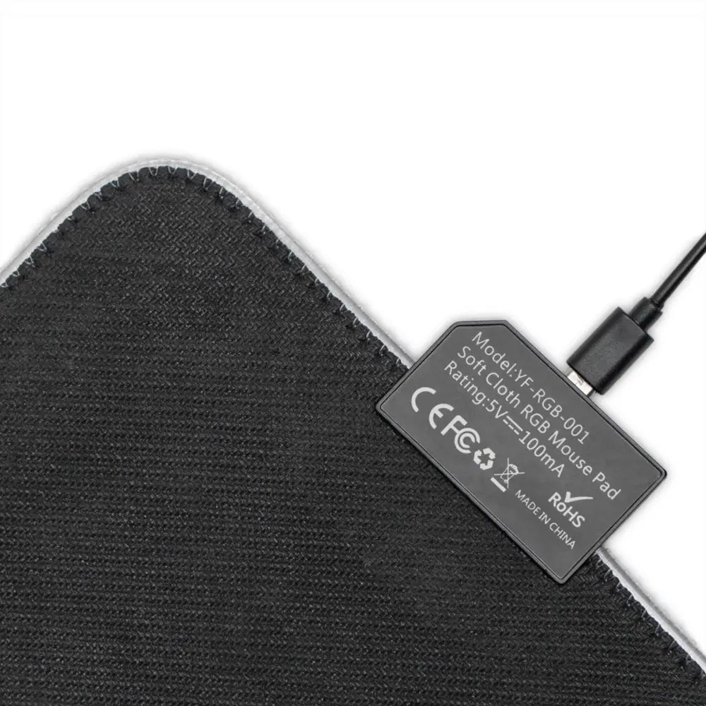 Black RGB gaming mouse pad Skullstorm Surge with detachable USB cable for electrified desk dominator