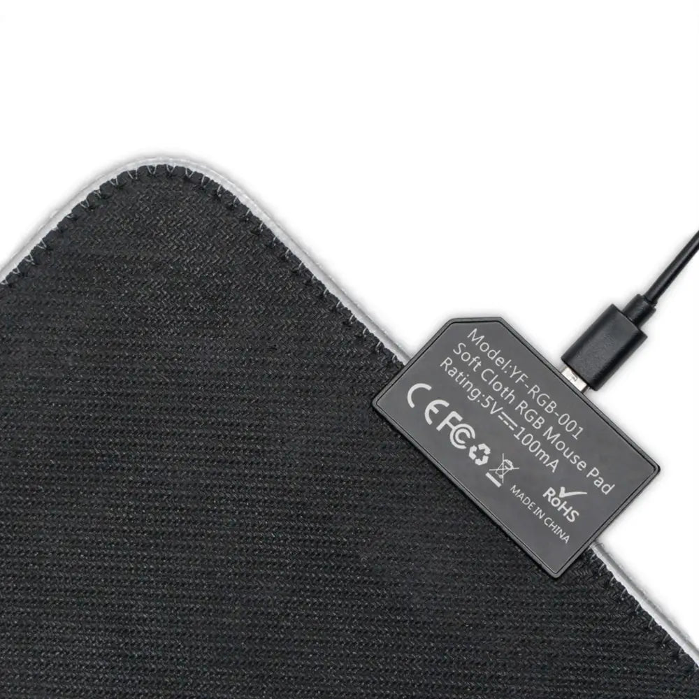 Black RGB Gaming Mouse Pad with USB cable for Sonic Scream unleash pure noise experience