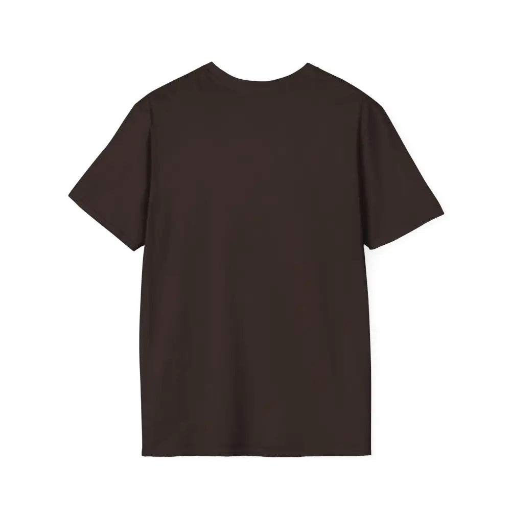 Plain dark brown unisex softstyle t-shirt reducing fabric waste and enhancing aesthetic appeal