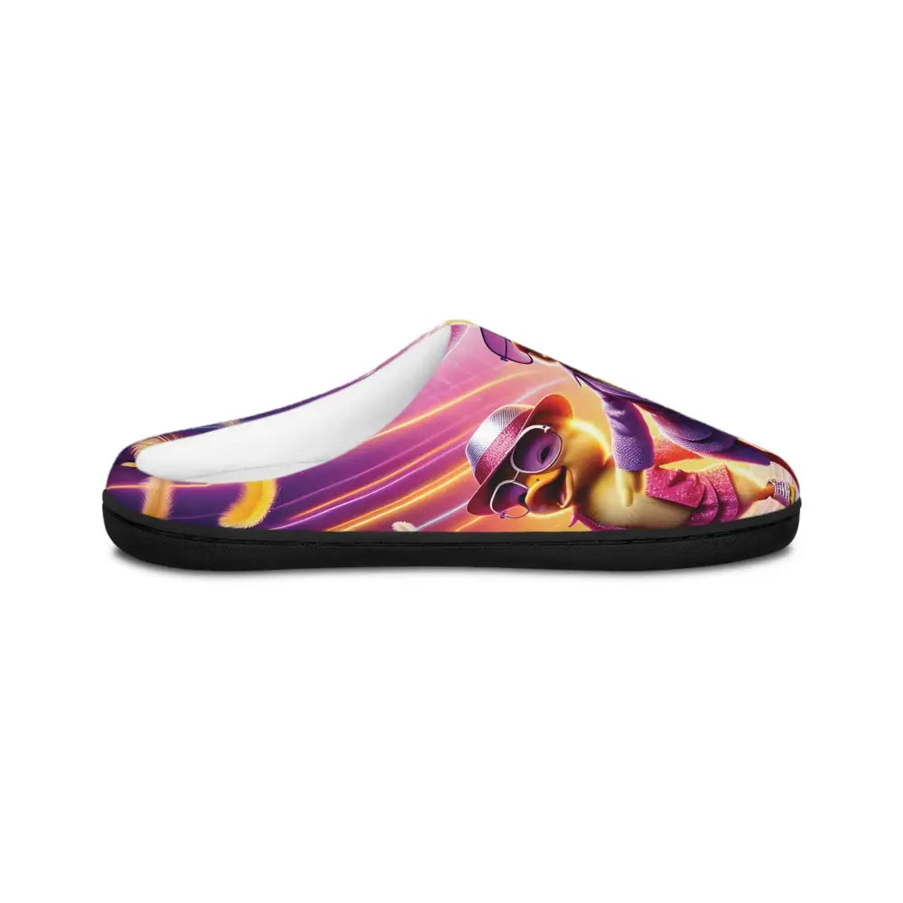 Colorful Novelty Slipper from PixiOnyx Disco Ducklings Men’s Indoor Comfort Footwear