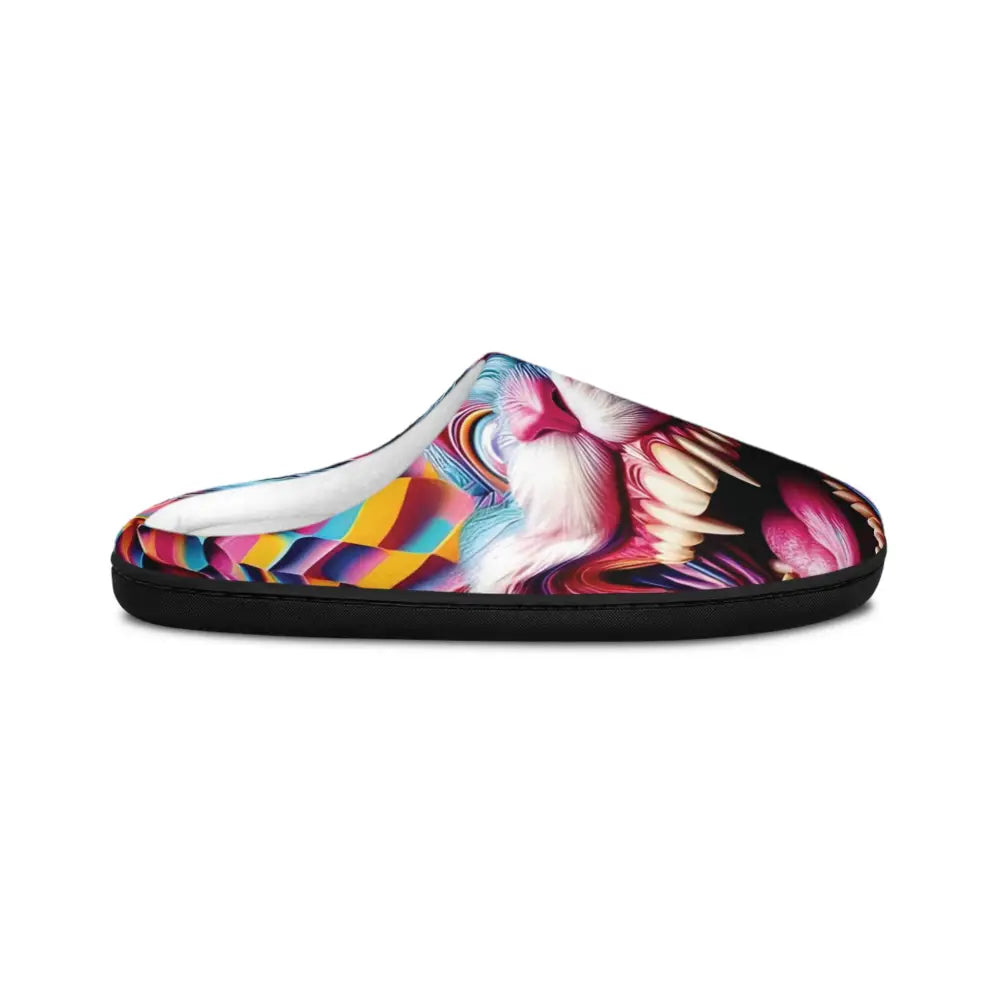 Colorful patterned slipper from PixiOnyx Housebound Havoc Men’s Indoor Slippers collection