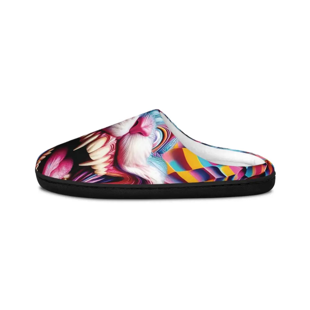 Colorful abstract slipper from Men’s Indoor Slippers Pixel Panic by PixiOnyx Housebound Havoc
