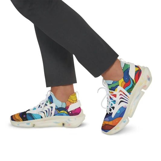 Colorful patterned mesh sneakers for men in the Layered Spectrum Kinetic Pulsewear collection