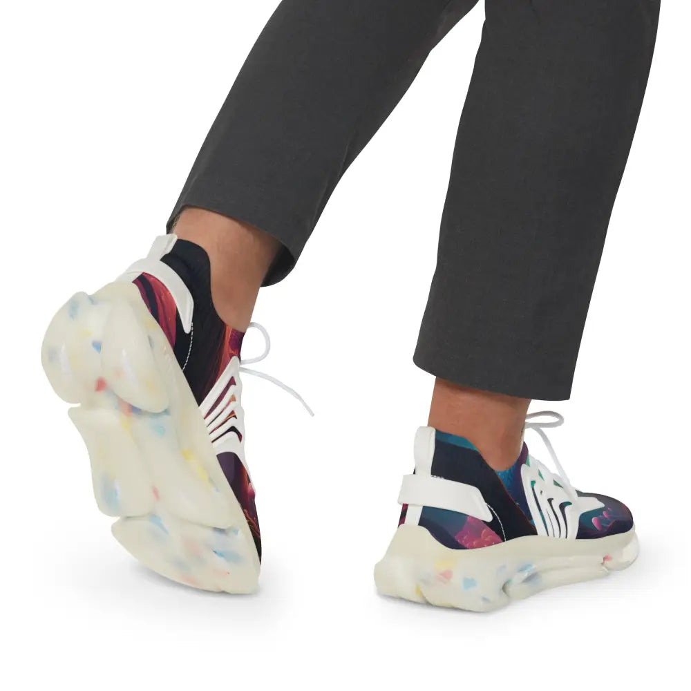 Colorful athletic shoes Men’s Mesh Sneakers Shroom Bloom PixiOnyx Surreal Streetwear
