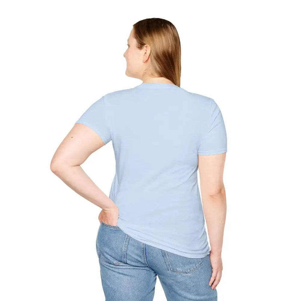 Light blue short-sleeved women’s T-shirt from Ascend Adventure Tee, machine washable and tumble dry friendly