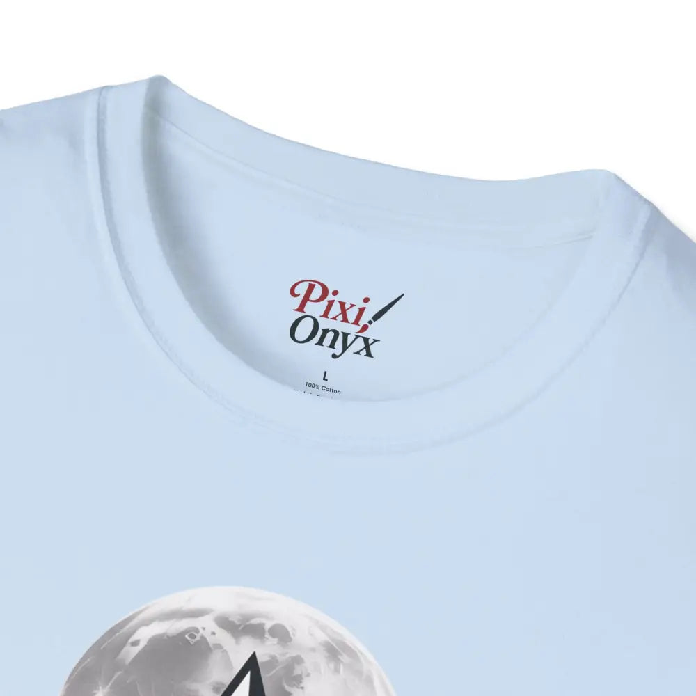 Light blue crew neck T-shirt with ASCEND graphic for hiking, machine washable, tumble dry safe