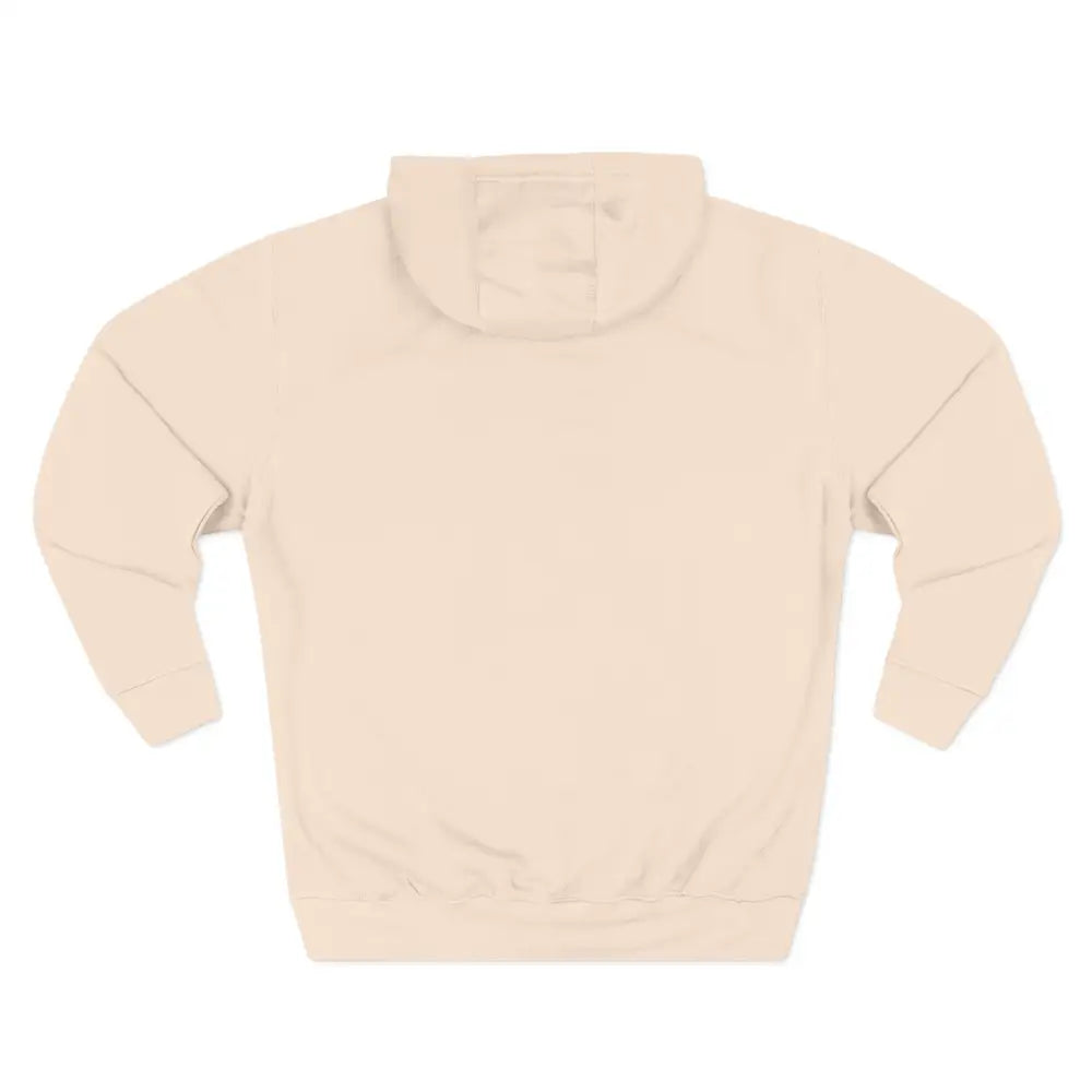 Plain cream-colored Mountain Vibes Fleece Unisex Hoodie perfect for outdoor adventures