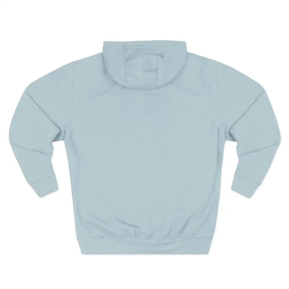 Light blue Mountain Vibes Fleece Unisex Hoodie with long sleeves and ribbed hem