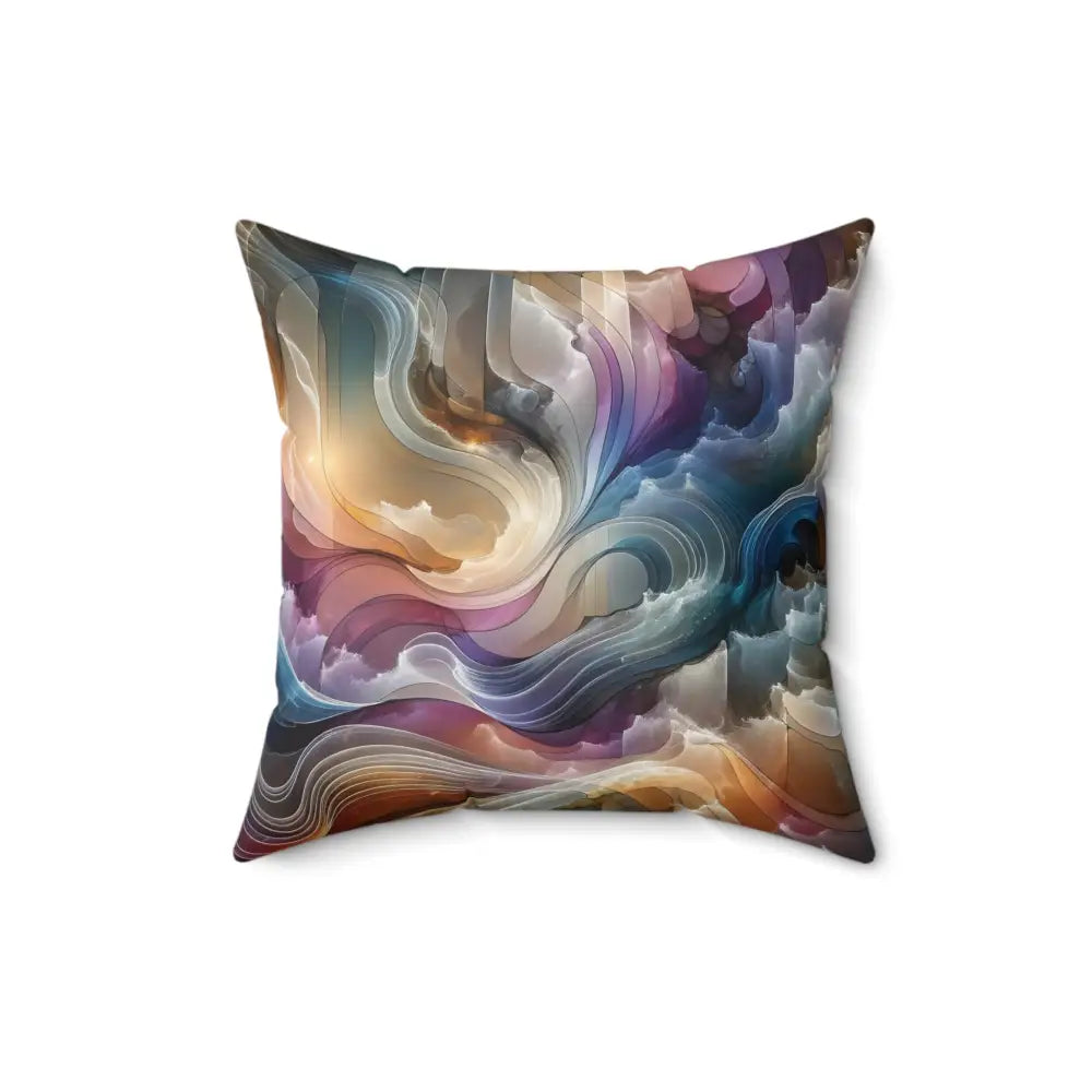 Abstract swirling pillow from Celestial Layer Flux PixiOnyx cosmic cushion collection