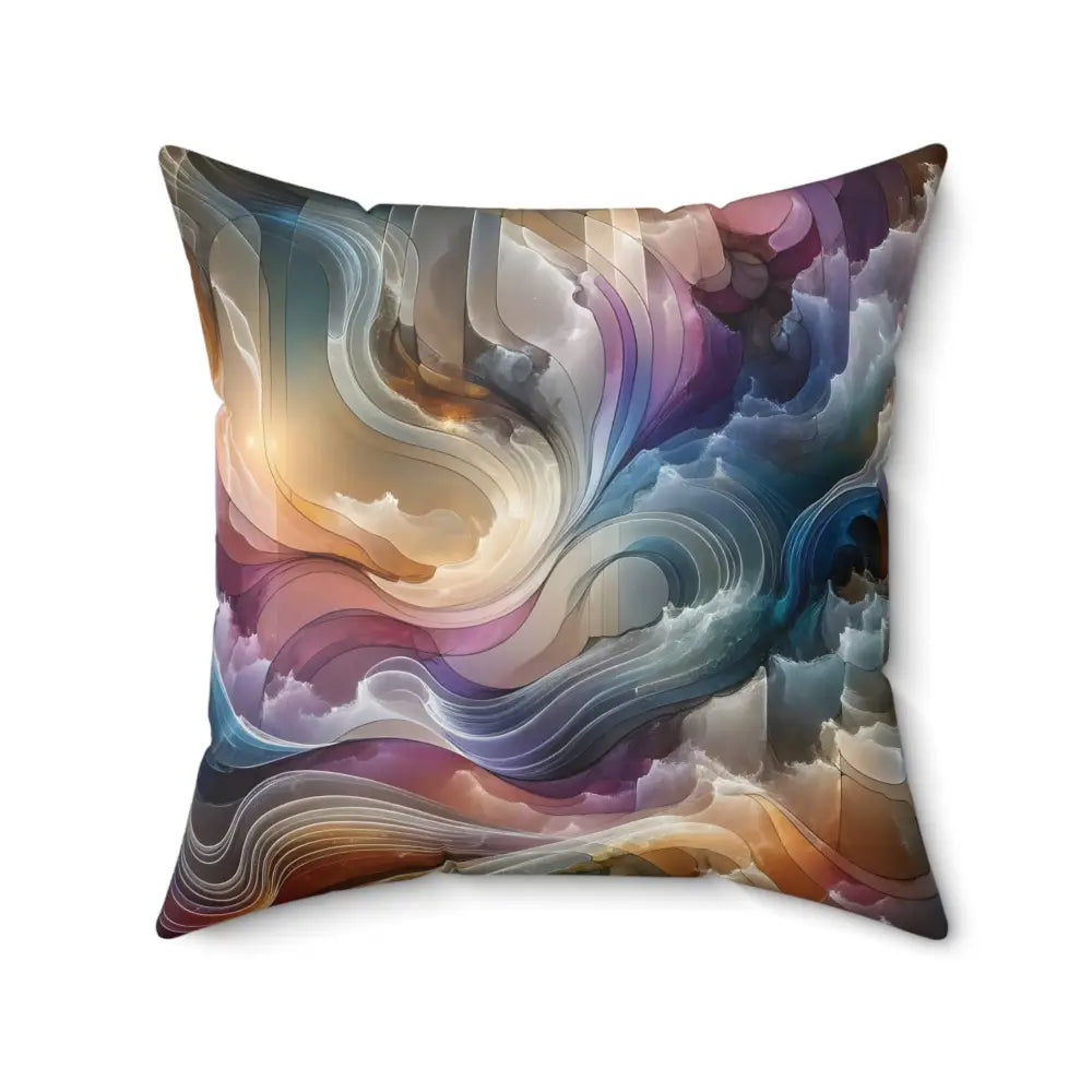 Abstract swirling decorative pillow from PixiOnyx Celestial Layer Flux collection